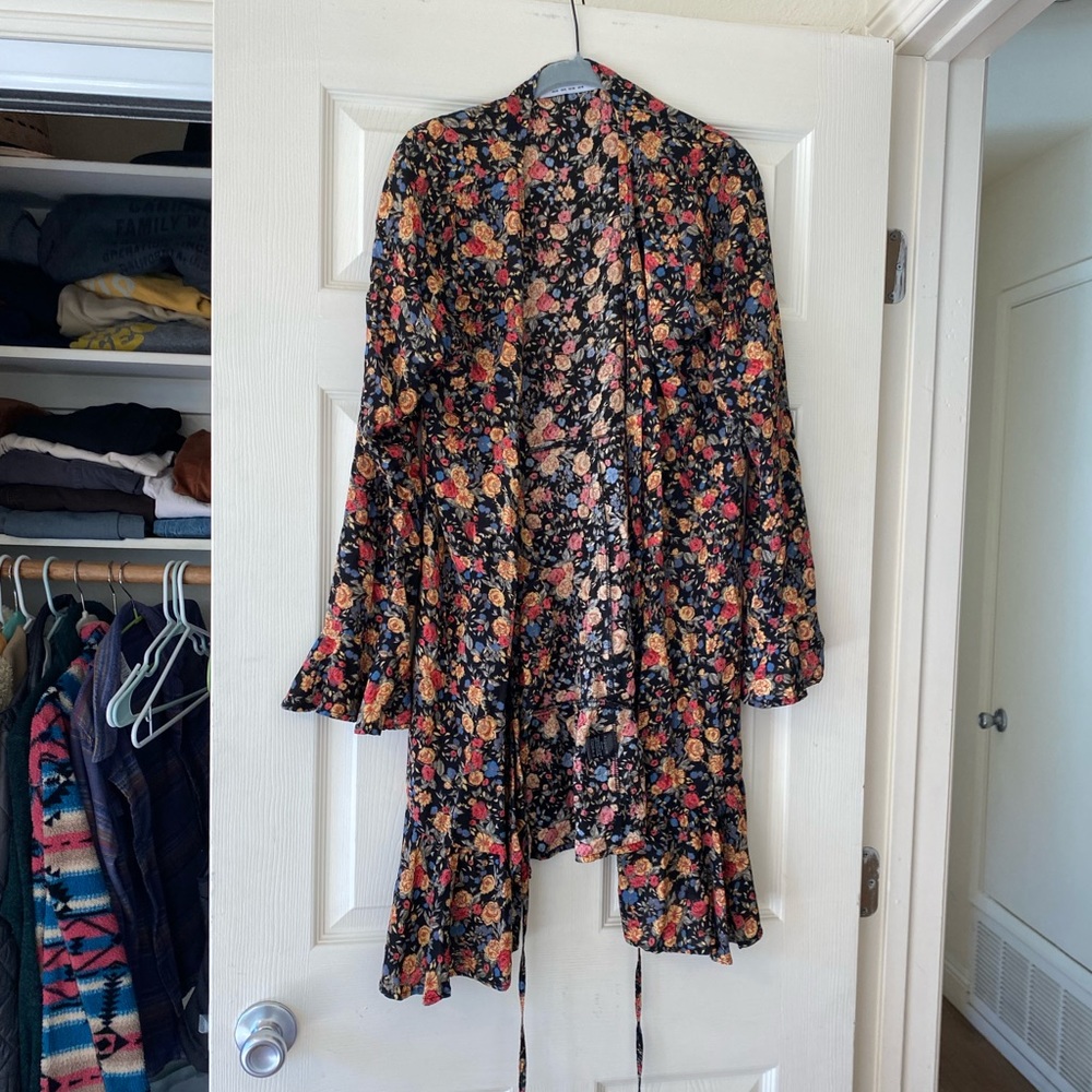 Auguste the label floral wrap dress